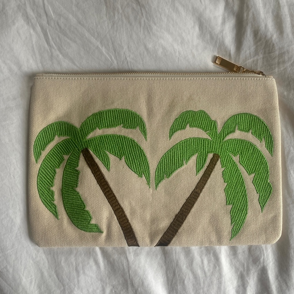Edie Parker palm tree pouch